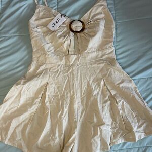 Cider Cream Tortoiseshell Ring Front Romper